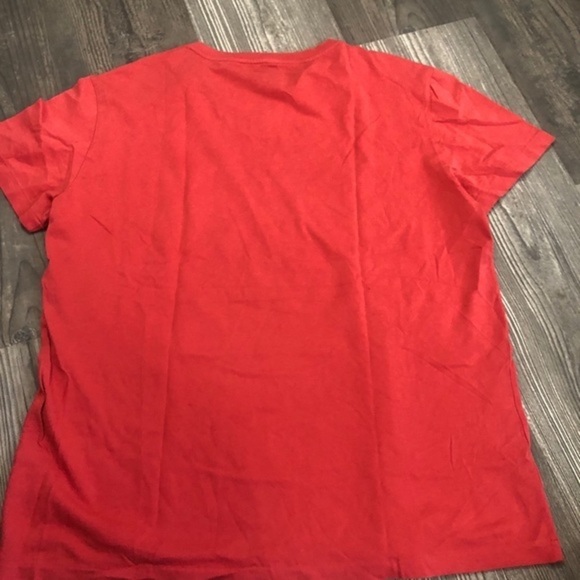 Polo Red V Neck Solid Short Sleeve Short Small - Picture 4 of 4